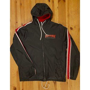 Thrasher Magazine - Godzilla Track Skateboard Jacket - Black/Red - Size Large
